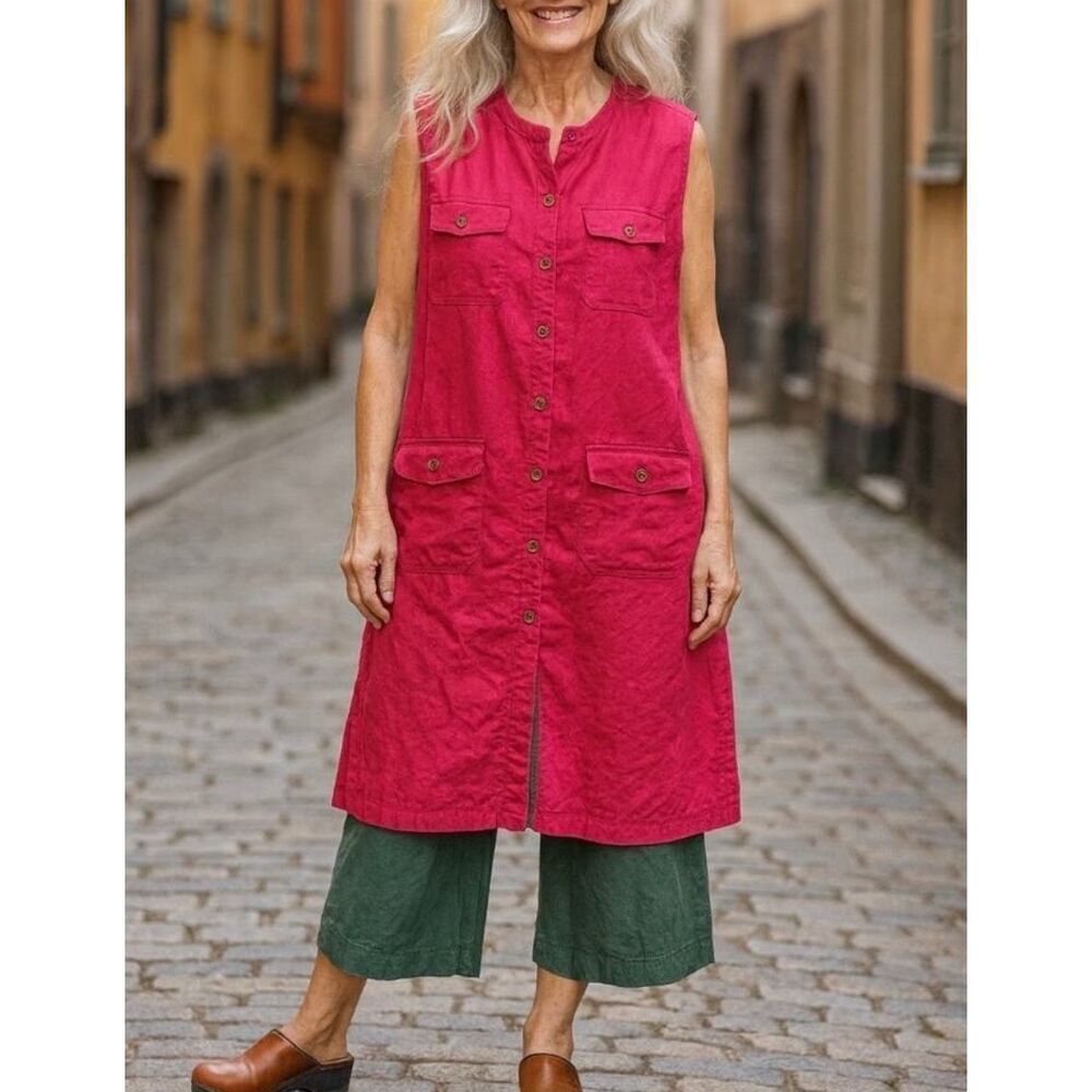 Gudrun Sjoden pink sleeveless dress size Small